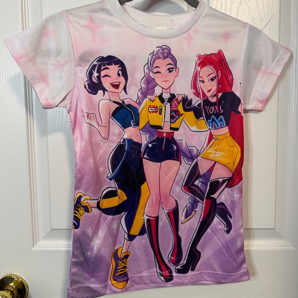 Unbranded Girls Graphic Tee featuring Inspired Characters K-Pop: Demon Hunters